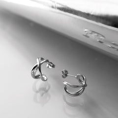 Kit Heath Sterling Silver Infinity Hoop Earrings