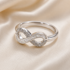 Sterling Silver Ashes Wave Memorial Ring - Choose your Gem Colour (Copy)