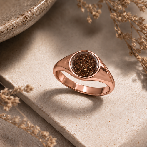 9ct Gold Ashes Memorial Ring - Choose your Metal Choose your Gem Colour