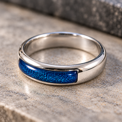 9ct Gold Ashes Memorial Ring - Choose Your Metal Choose your Gem Colour