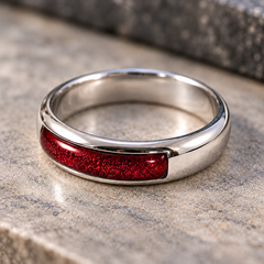 9ct Gold Ashes Memorial Ring - Choose Your Metal Choose your Gem Colour