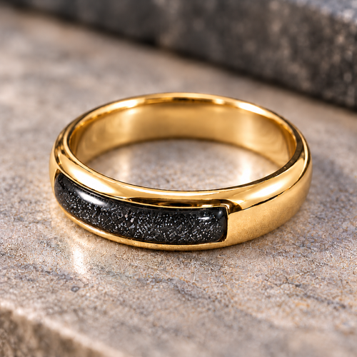 9ct Gold Ashes Memorial Ring - Choose Your Metal Choose your Gem Colour