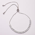 Clementine Crystal Draw String Bridal Bracelet