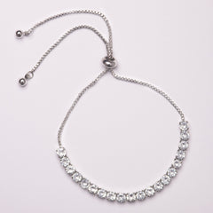 Clementine Crystal Draw String Bridal Bracelet
