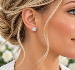 Odette Pearl & Crystal Stud Earrings and Necklace Set