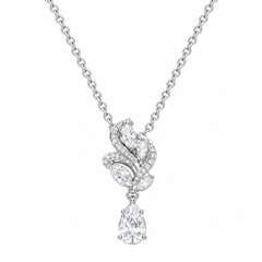 Adeline Tear Drop & Marquise Crystal Bridal Necklace