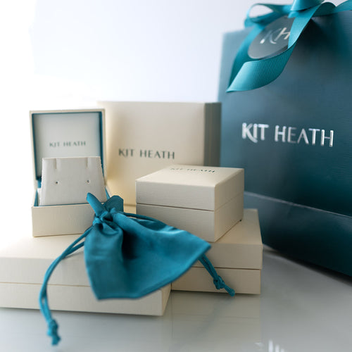 Kit Heath Desire Kiss Blush Mini Heart Hoop Drop Earrings