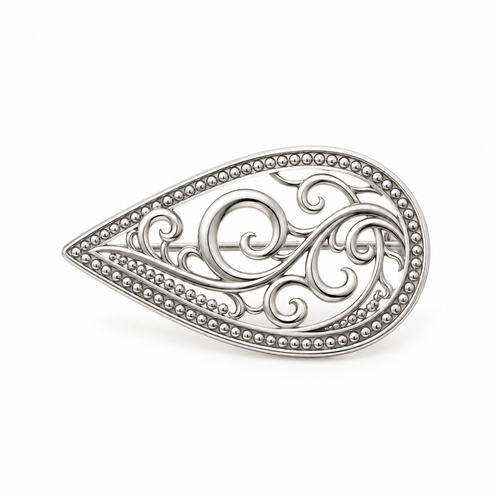 Limited-edition Heritage Collection Paisley Filigree Brooch