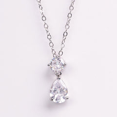 Elodie Tear Drop Crystal Bridal Necklace