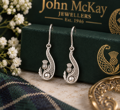 Limited-edition Heritage Collection Paisley Thistle Drop Earrings