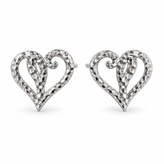 Limited-edition Heritage Collection Hammered Heart Earrings