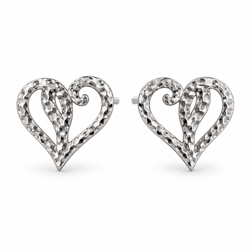 Limited-edition Heritage Collection Hammered Heart Earrings