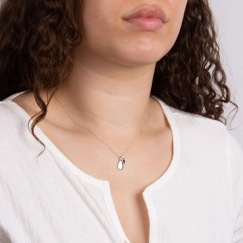 Silver Semi-Precious Birthstone Necklace