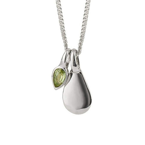 Silver Semi-Precious Birthstone Necklace
