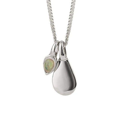 Silver Semi-Precious Birthstone Necklace