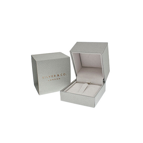 Silver & Co London Sterling Silver Claw Set Halo Style Round Cubic Zirconium Ring
