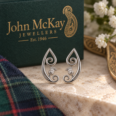 Limited-edition Heritage Collection Open Paisley Thistle Earring