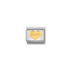Nomination Composable Link with Gold Sister Heart Charm