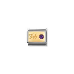 Nomination Birthstone Charms In yellow gold January - December