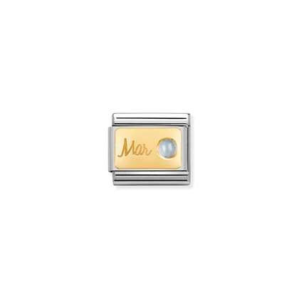 Nomination Birthstone Charms In yellow gold January - December