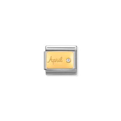 Nomination Birthstone Charms In yellow gold January - December