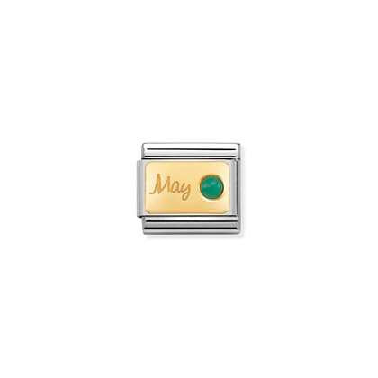 Nomination Birthstone Charms In yellow gold January - December