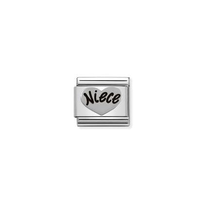 Nomination Silver Niece Heart Charm