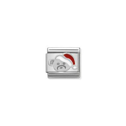 Nomination Composable Classic Bear with Hat in Silver