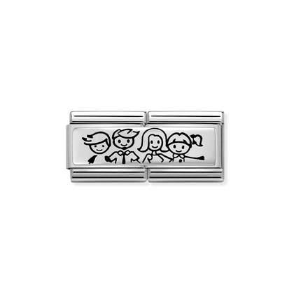 Nomination Composable Double Link Family Son Daughter Charm