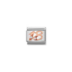 Nomination number charms in Rose Gold 18 - 80