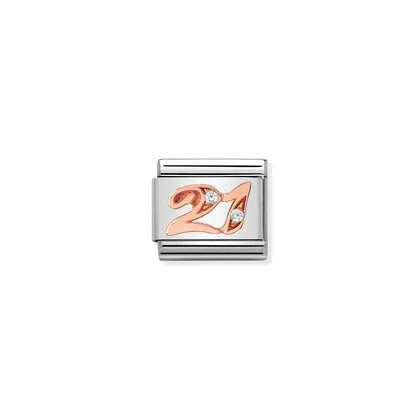 Nomination number charms in Rose Gold 18 - 80