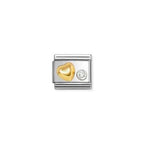 Nomination Gold Heart CZ Charm