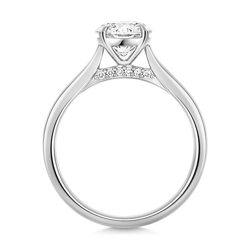 Platinum 1.25ct Certified Lab Grown Brilliant Cut Diamond Engagement Ring
