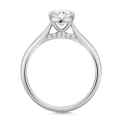 Platinum 1.50ct Certified Oval Cut Lab Grown Diamond Engagement Ring