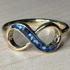 Sterling Silver Ashes Memorial Infinity Ring