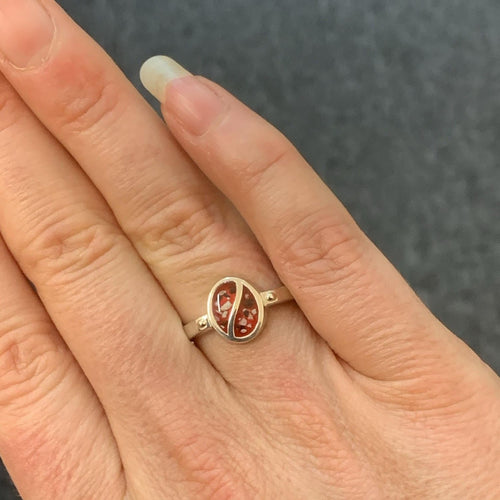 Sterling Silver Ladies Ashes Memorial Ring