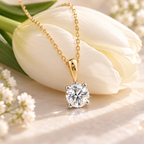 9ct Yellow Gold 0.50ct Round Brilliant Cut Laboratory Diamond Necklace
