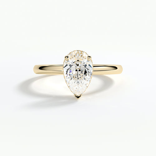 9ct Yellow Gold 1.50ct Pear Cut Laboratory Grown Diamond Engagement Ring