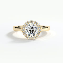 9ct Yellow Gold 1.50ct Brilliant Cut Halo Cluster Laboratory Grown Diamond Engagement Ring