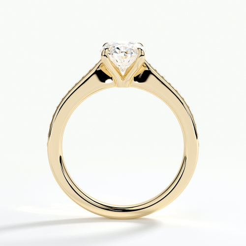9ct Yellow 1.50ct Oval Brilliant Cut Laboratory Grown Diamond Engagement Ring
