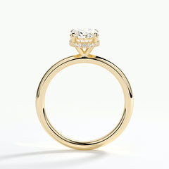 9ct Yellow 1.50ct Oval Brilliant Cut Halo Laboratory Grown Diamond Engagement Ring (Copy)