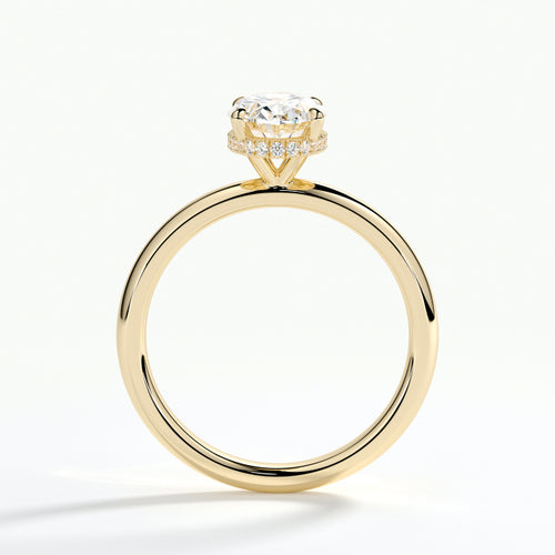 9ct Yellow 1.50ct Oval Brilliant Cut Halo Laboratory Grown Diamond Engagement Ring (Copy)