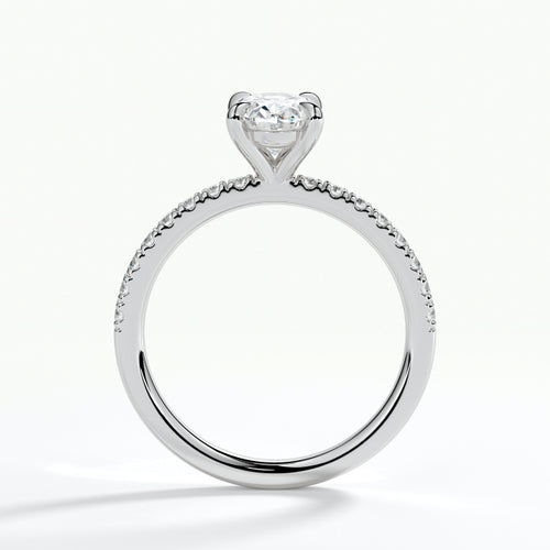 9ct White Gold 1.50ct Oval Brilliant Cut Laboratory Grown Diamond Engagement Ring