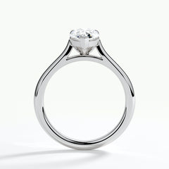 9ct White Gold 1.50ct Pear Cut Halo Laboratory Grown Diamond Engagement Ring