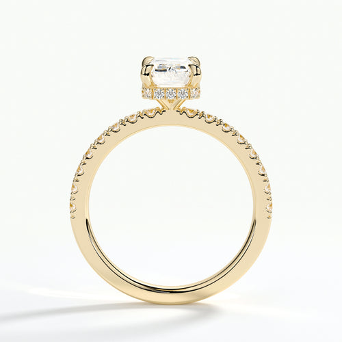 9ct Yellow Gold 1.50ct Emerald Cut Halo Cluster Laboratory Grown Diamond Engagement Ring (Copy) (Copy) (Copy)