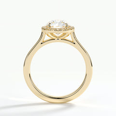 9ct Yellow Gold 1.50ct Brilliant Cut Halo Cluster Laboratory Grown Diamond Engagement Ring
