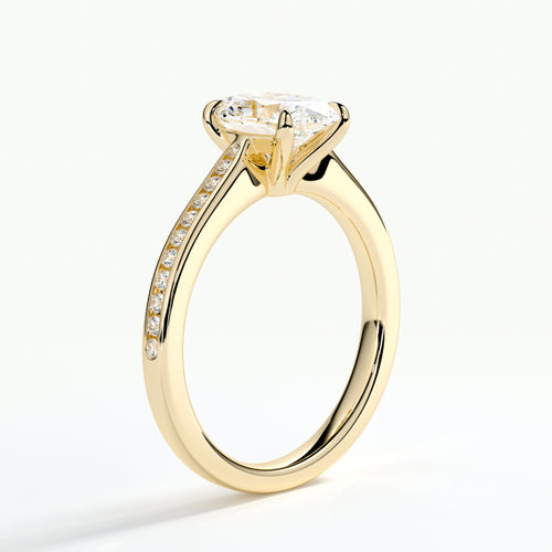9ct Yellow 1.50ct Oval Brilliant Cut Laboratory Grown Diamond Engagement Ring