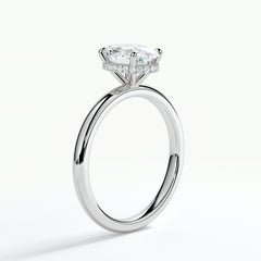 9ct White 1.50ct Oval Brilliant Cut Halo Laboratory Grown Diamond Engagement Ring