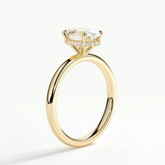 9ct Yellow 1.50ct Oval Brilliant Cut Halo Laboratory Grown Diamond Engagement Ring (Copy)