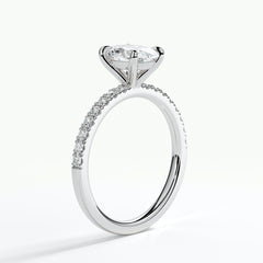 9ct White Gold 1.50ct Oval Brilliant Cut Laboratory Grown Diamond Engagement Ring